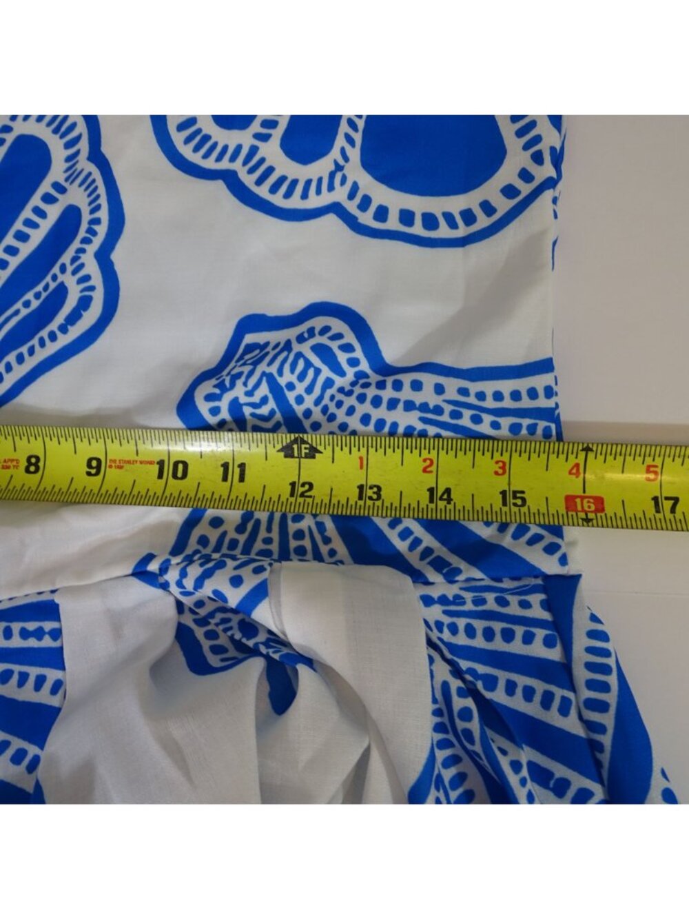 Blue White A-Line Sundress Maxi Dress Women Size S Pleated Summer Vacation Beach - Picture 9 of 12